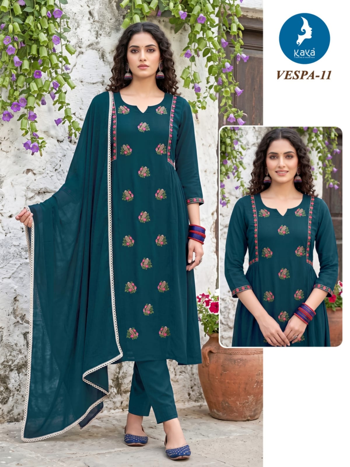 Kaya Kurti Vespa Anarkali Suits Size Set collection 4