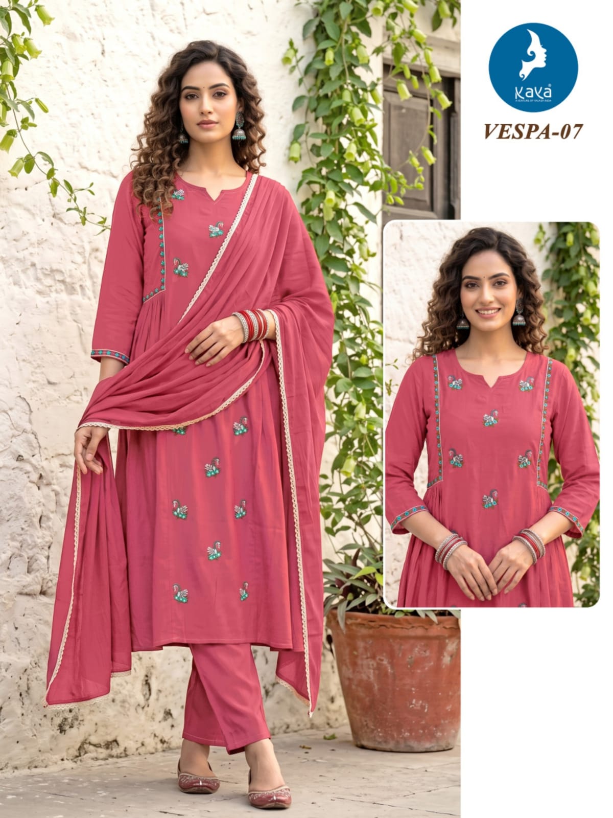 Kaya Kurti Vespa Anarkali Suits Size Set collection 6