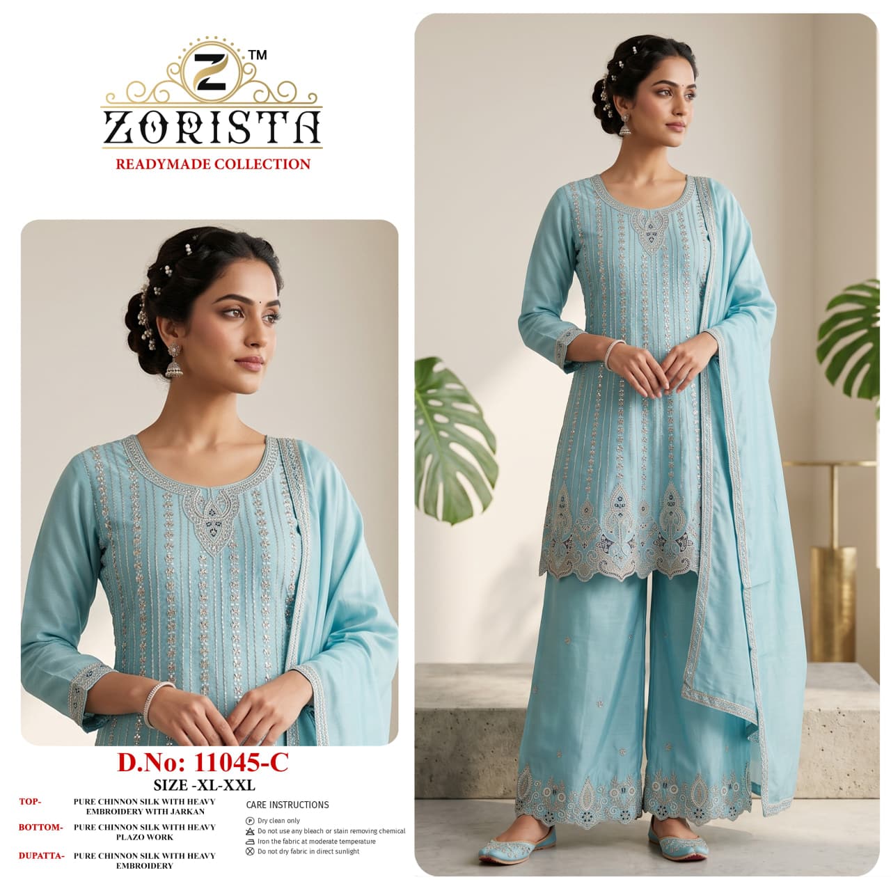 Zorista Dno 11045 ABCD Embroidery Salwar Kameez Size Set collection 1