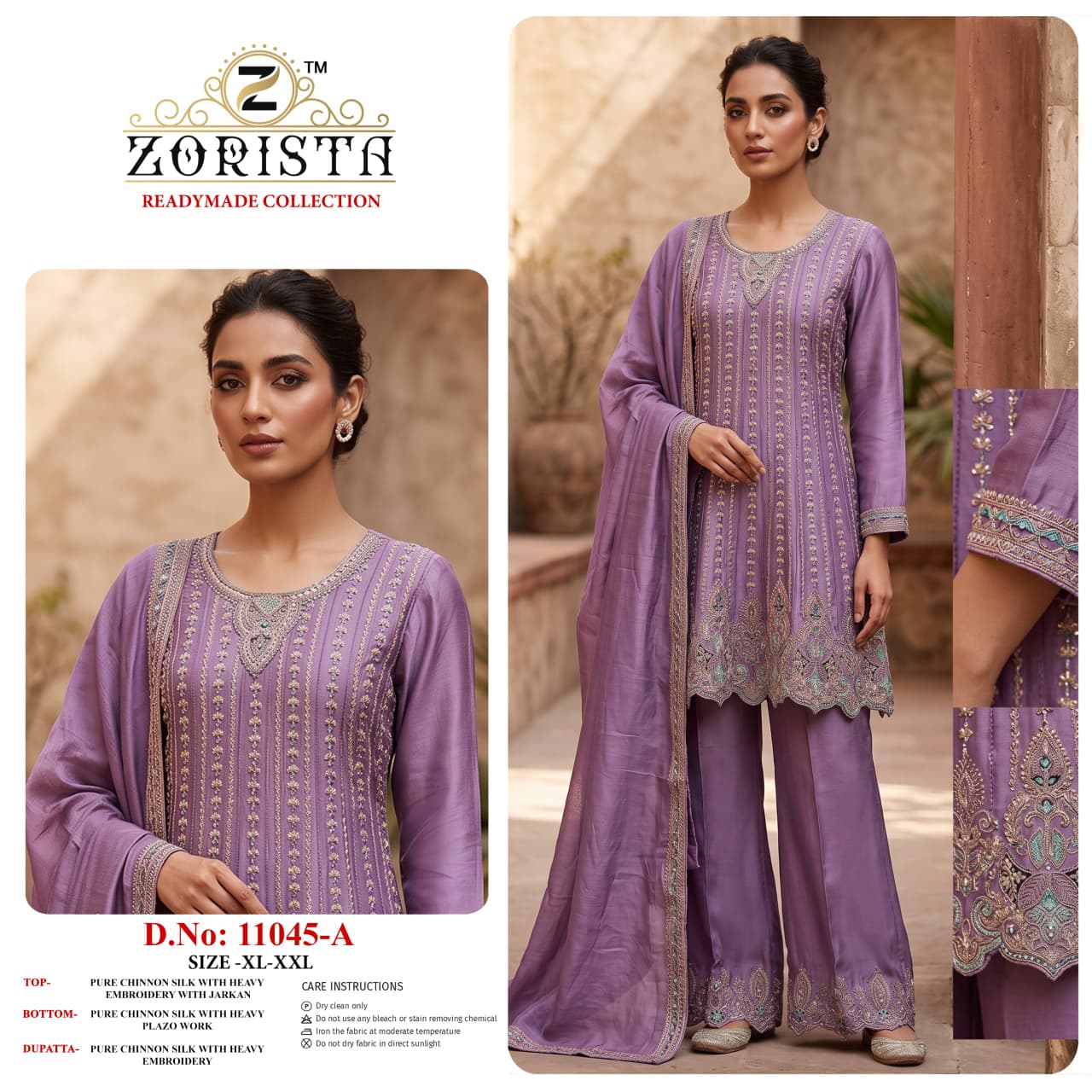 Zorista Dno 11045 ABCD Embroidery Salwar Kameez Size Set collection 2