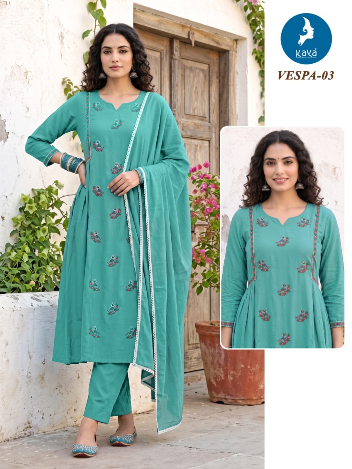 Kaya Kurti Vespa Anarkali Suits Size Set collection 8