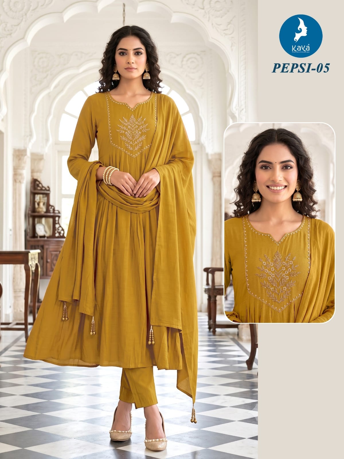 Kaya Kurti Pepsi Anarkali Suits Size Set collection 1
