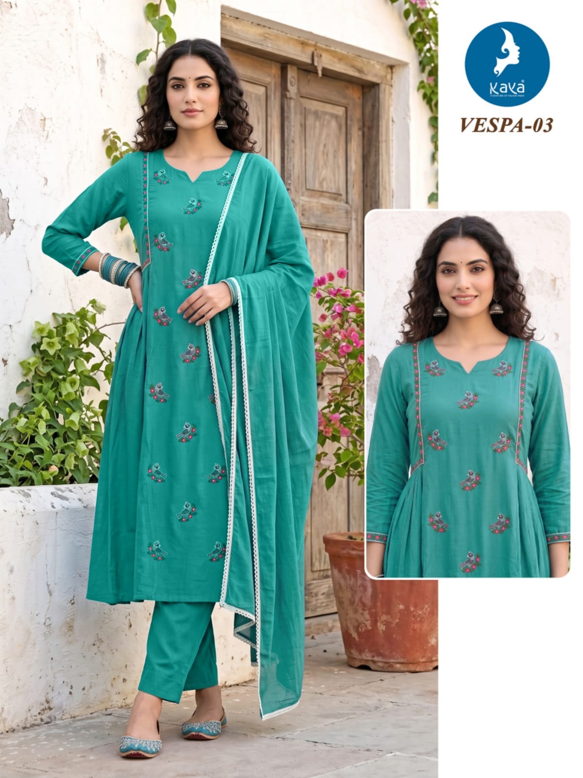 Kaya Kurti Vespa Anarkali Suits Size Set collection 5