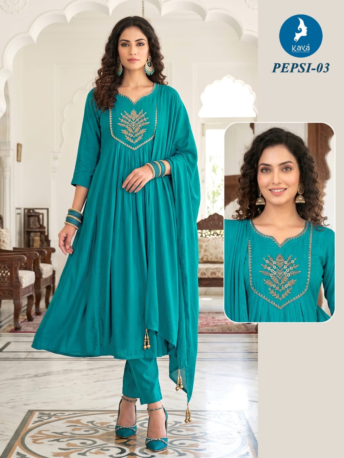 Kaya Kurti Pepsi Anarkali Suits Size Set collection 2