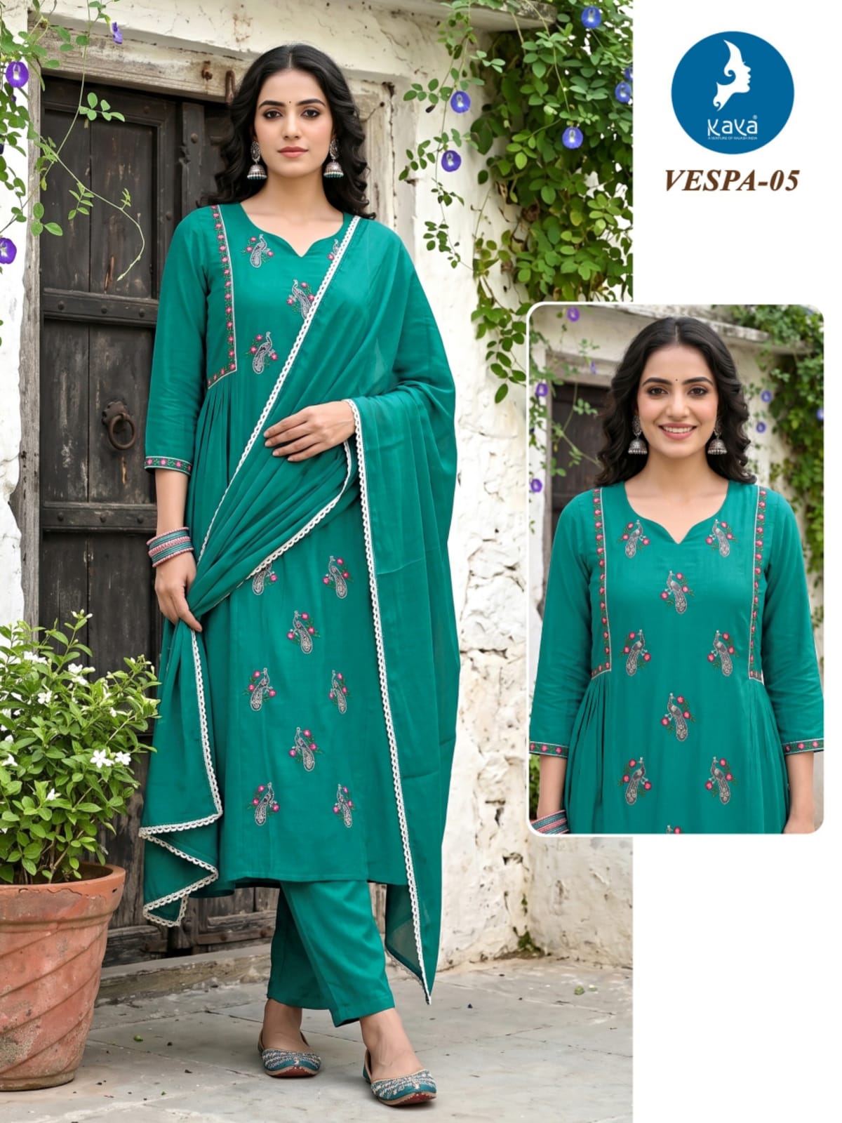 Kaya Kurti Vespa Anarkali Suits Size Set collection 7