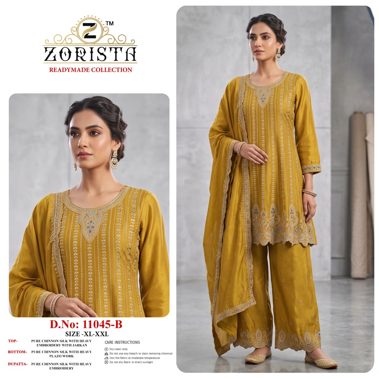 Zorista Dno 11045 ABCD Embroidery Salwar Kameez Size Set collection 3