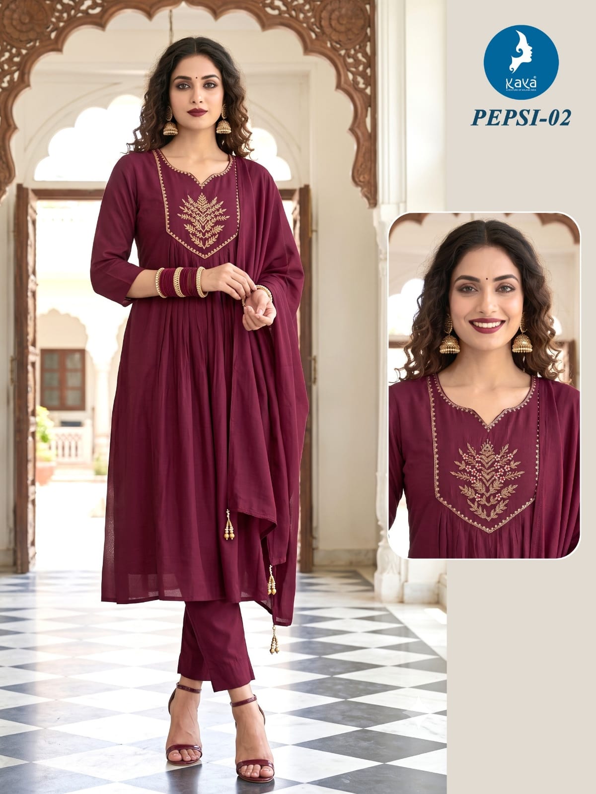 Kaya Kurti Pepsi Anarkali Suits Size Set collection 4