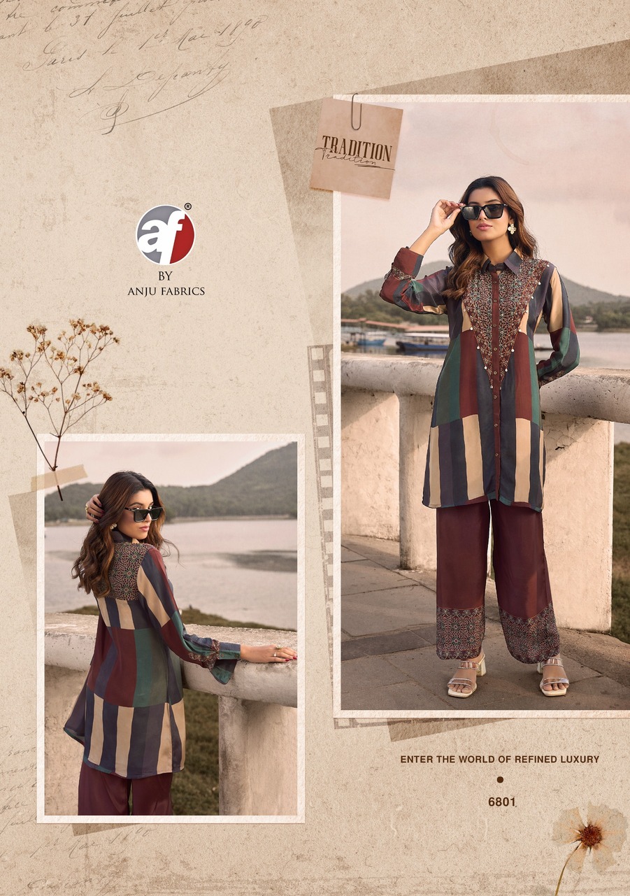 Anju Fabrics Fusion Vol 6 Western Wear Catalog collection 7