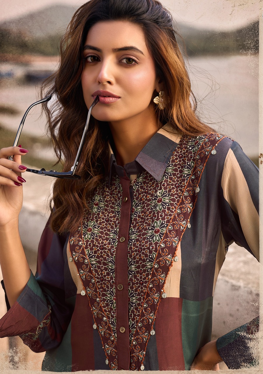 Anju Fabrics Fusion Vol 6 Western Wear Catalog collection 10