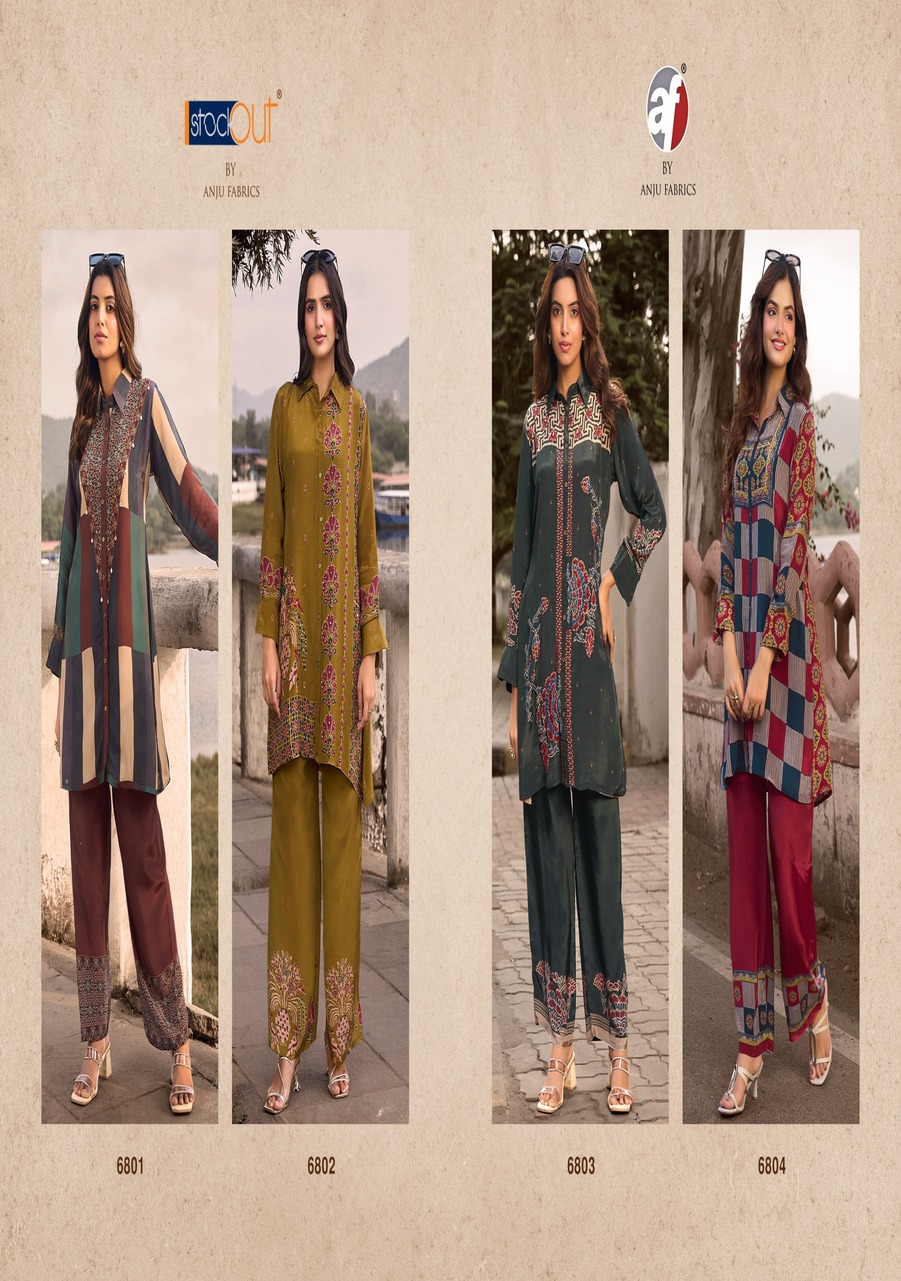 Anju Fabrics Fusion Vol 6 Western Wear Catalog collection 14