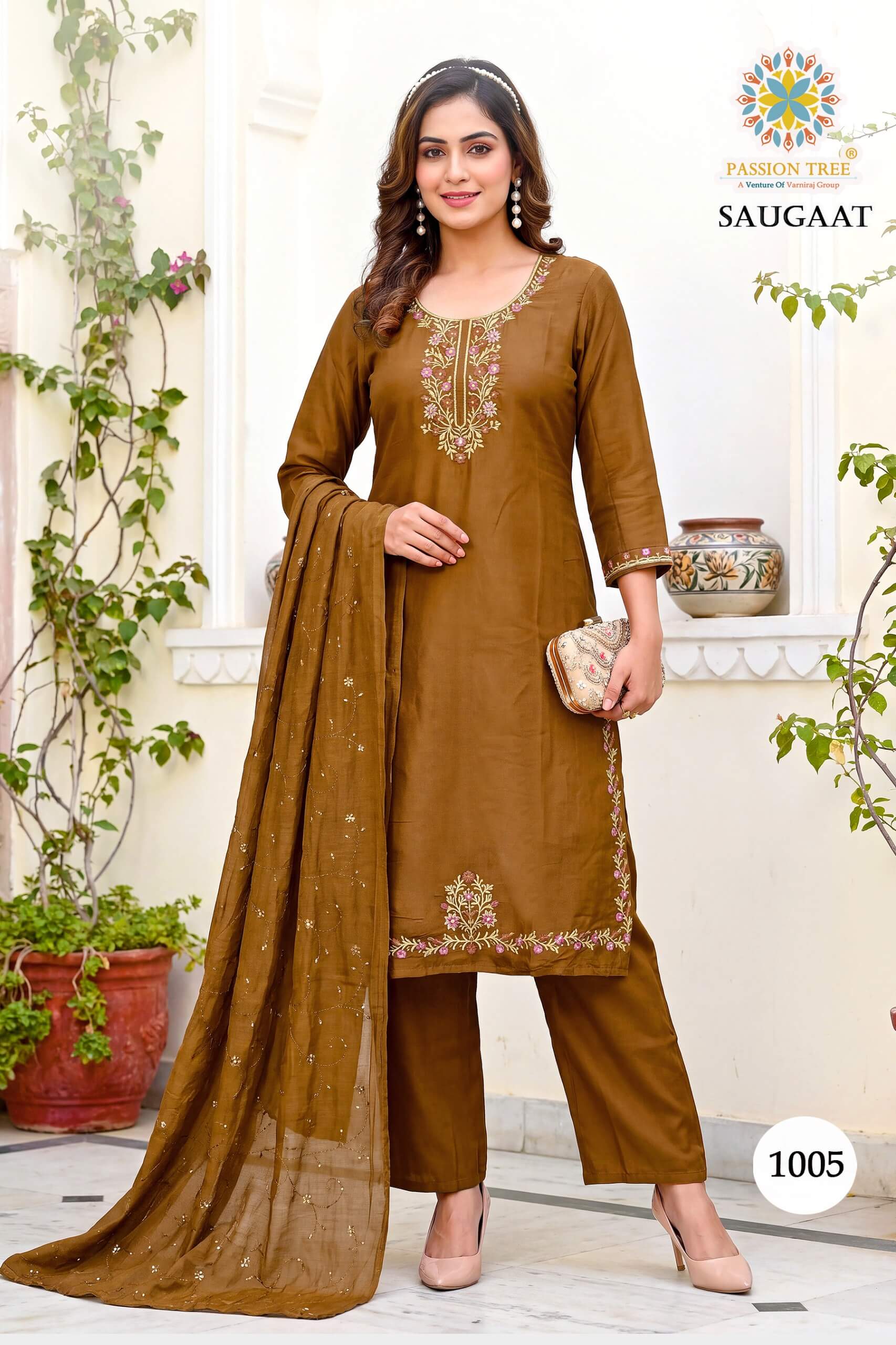 Passion Tree Saugaat Embroidery Salwar Kameez Catalog collection 6