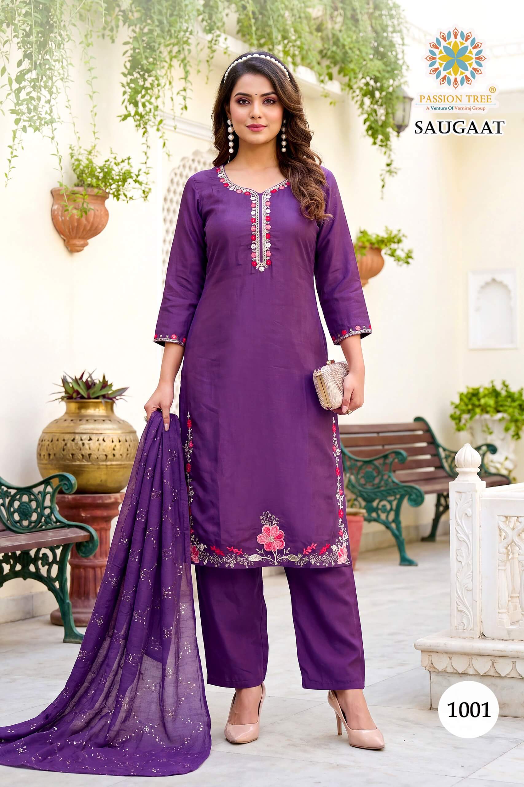 Passion Tree Saugaat Embroidery Salwar Kameez Catalog collection 9