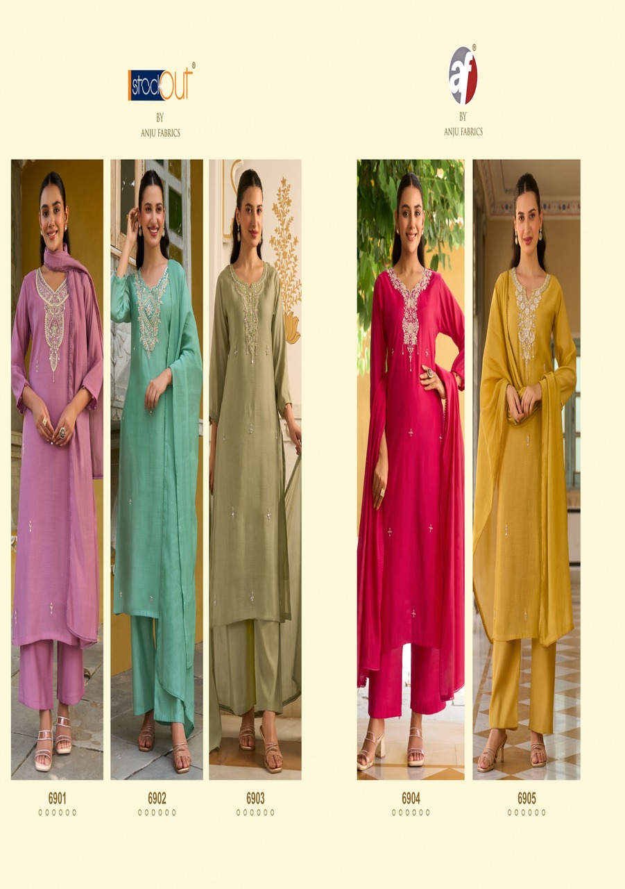 Anju Fabrics Mayra Vol 9 Readymade Dress Catalog collection 6
