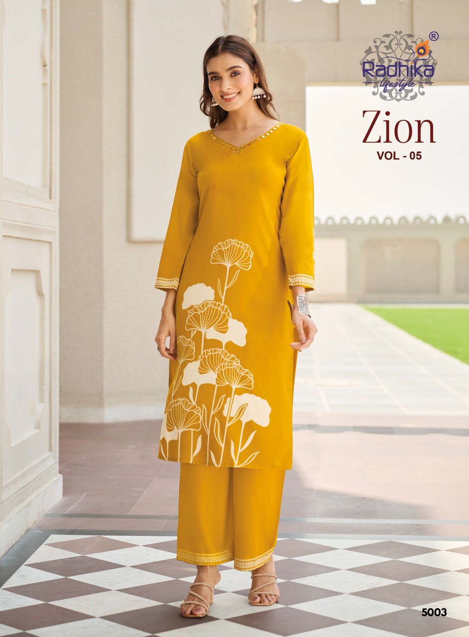 Radhika Lifestyle Zion Vol 5 Co Ord Set Catalog collection 12