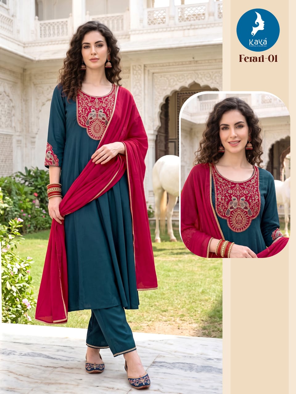 Kaya Kurti Ferari Anarkali Suits Size Set collection 4
