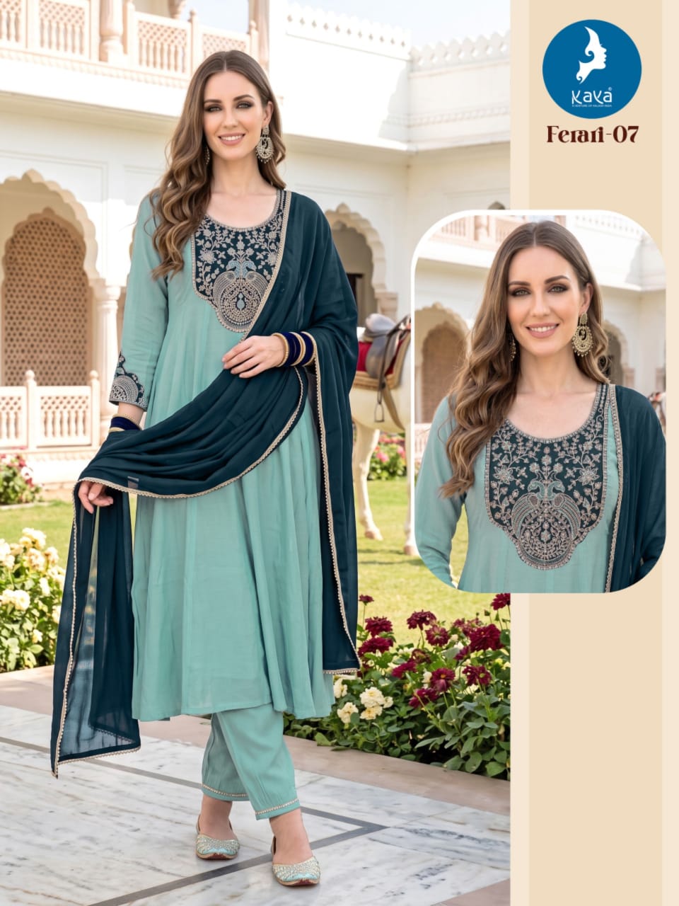 Kaya Kurti Ferari Anarkali Suits Size Set collection 2