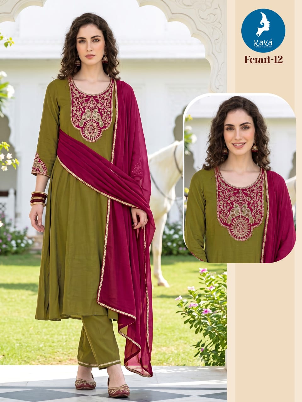 Kaya Kurti Ferari Anarkali Suits Size Set collection 5
