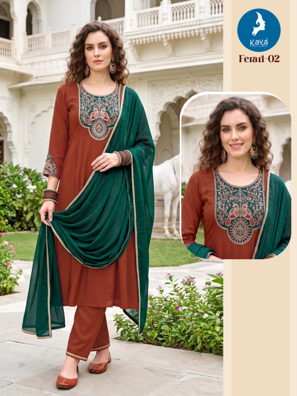 Kaya Kurti Ferari Anarkali Suits Size Set collection 11