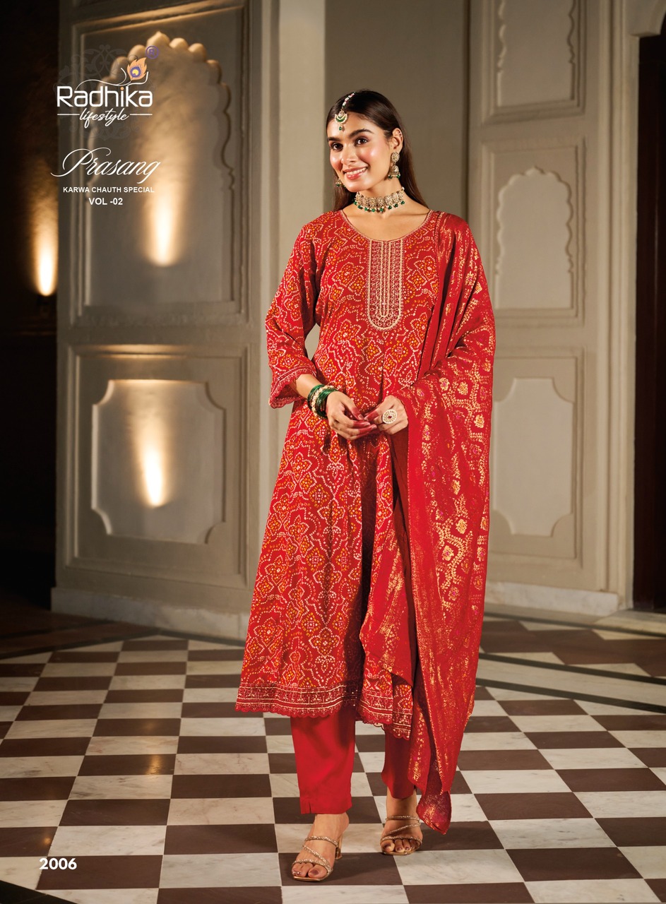 Radhika Lifestyle Prasang Vol 2 Anarkali Suits Catalog collection 1