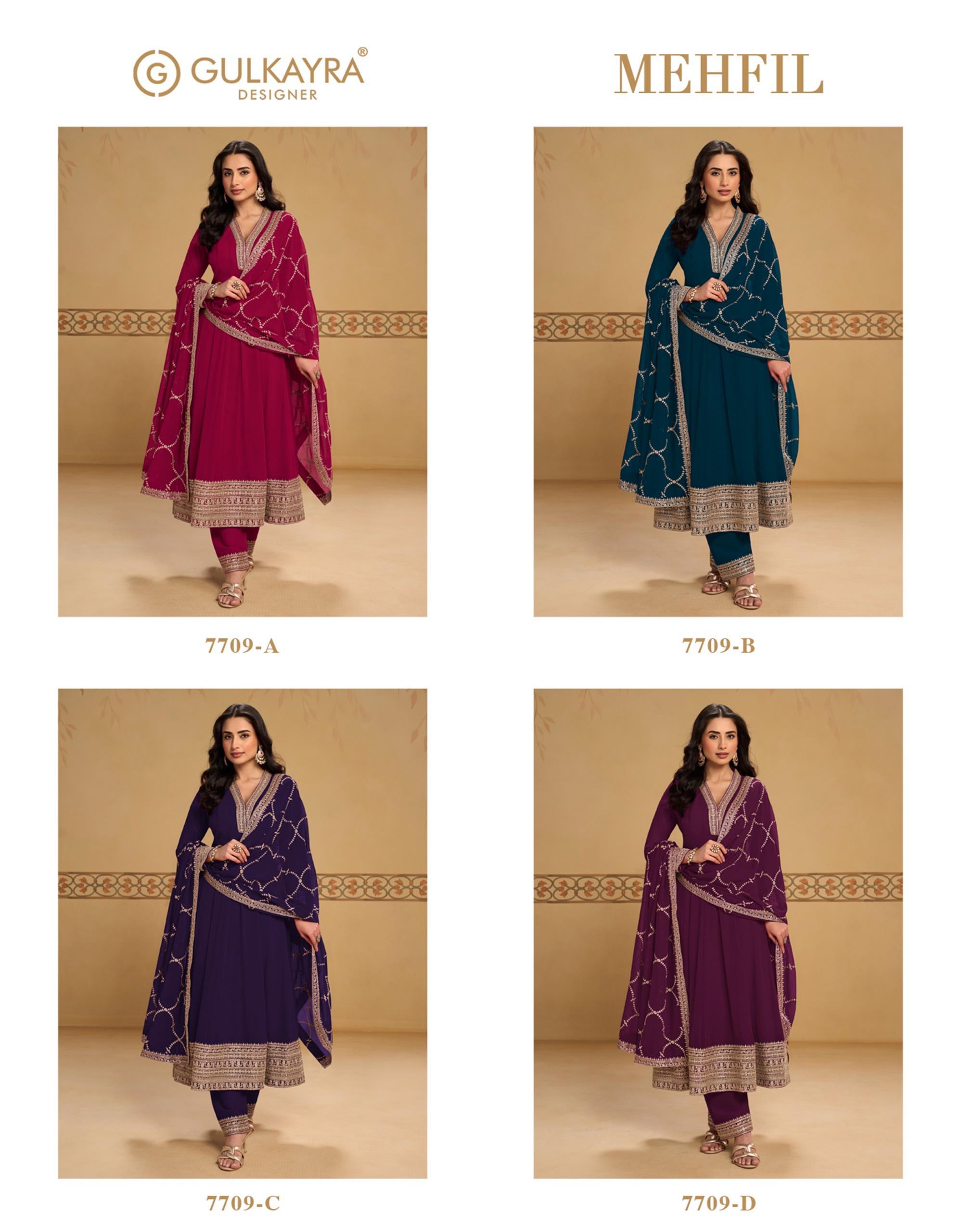 Gulkayra Mehfil Embroidery Salwar Kameez Catalog collection 1
