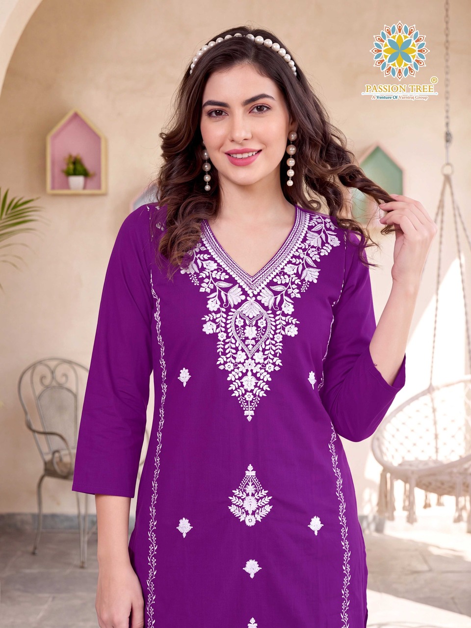 Passion Tree Lucknowi Vol 3 Kurti Palazzo Set Catalog collection 7