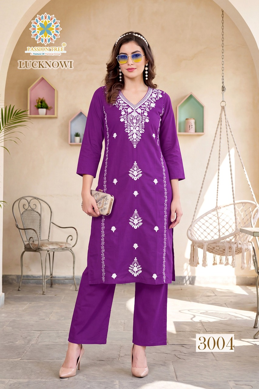 Passion Tree Lucknowi Vol 3 Kurti Palazzo Set Catalog collection 3