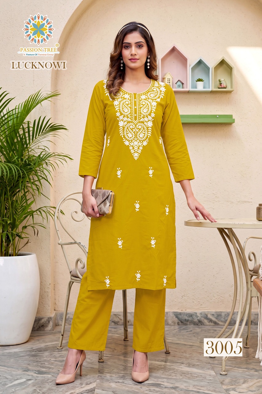 Passion Tree Lucknowi Vol 3 Kurti Palazzo Set Catalog collection 4