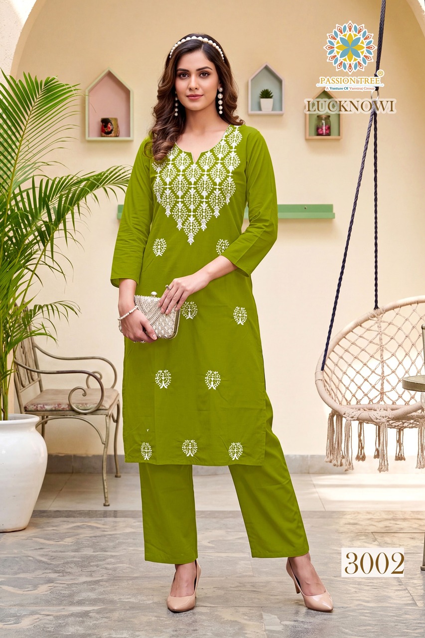 Passion Tree Lucknowi Vol 3 Kurti Palazzo Set Catalog collection 5