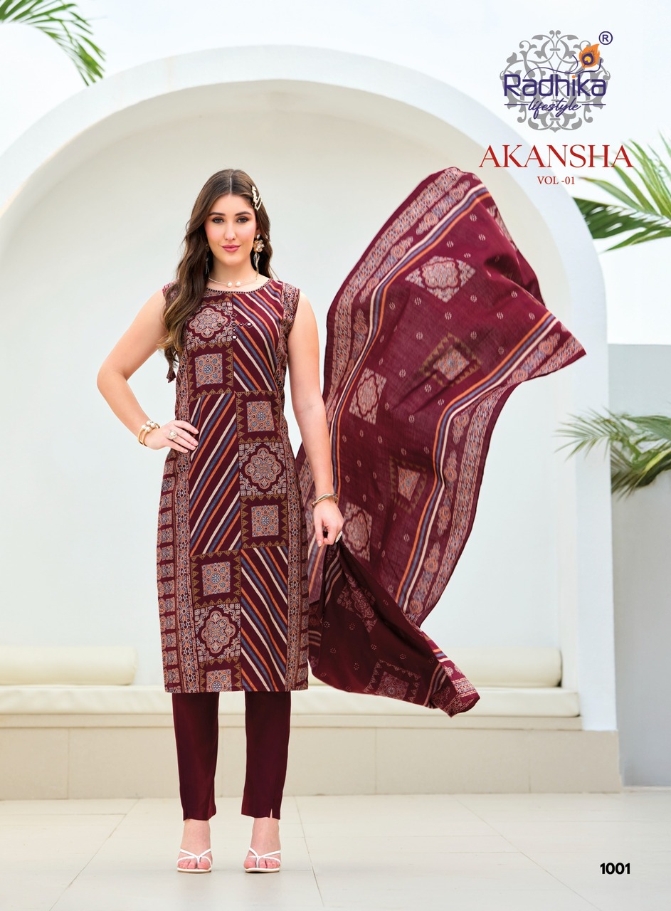 Radhika Lifestyle Akansha Printed Salwar Kameez Catalog collection 16