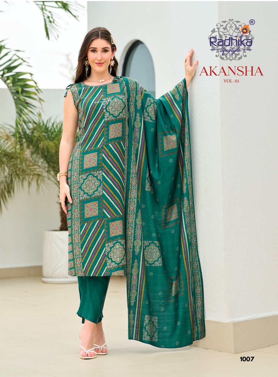 Radhika Lifestyle Akansha Printed Salwar Kameez Catalog collection 8