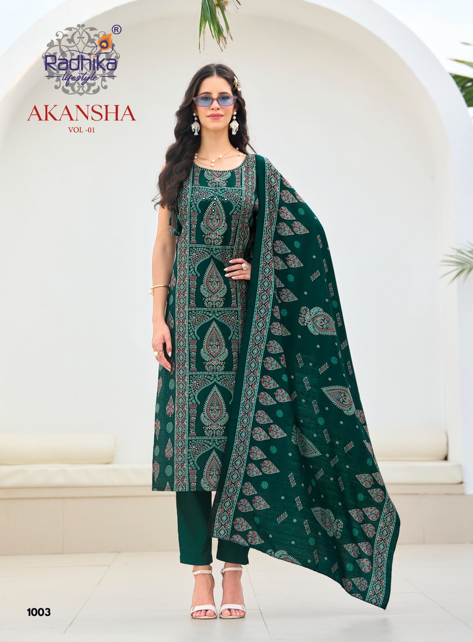 Radhika Lifestyle Akansha Printed Salwar Kameez Catalog collection 15