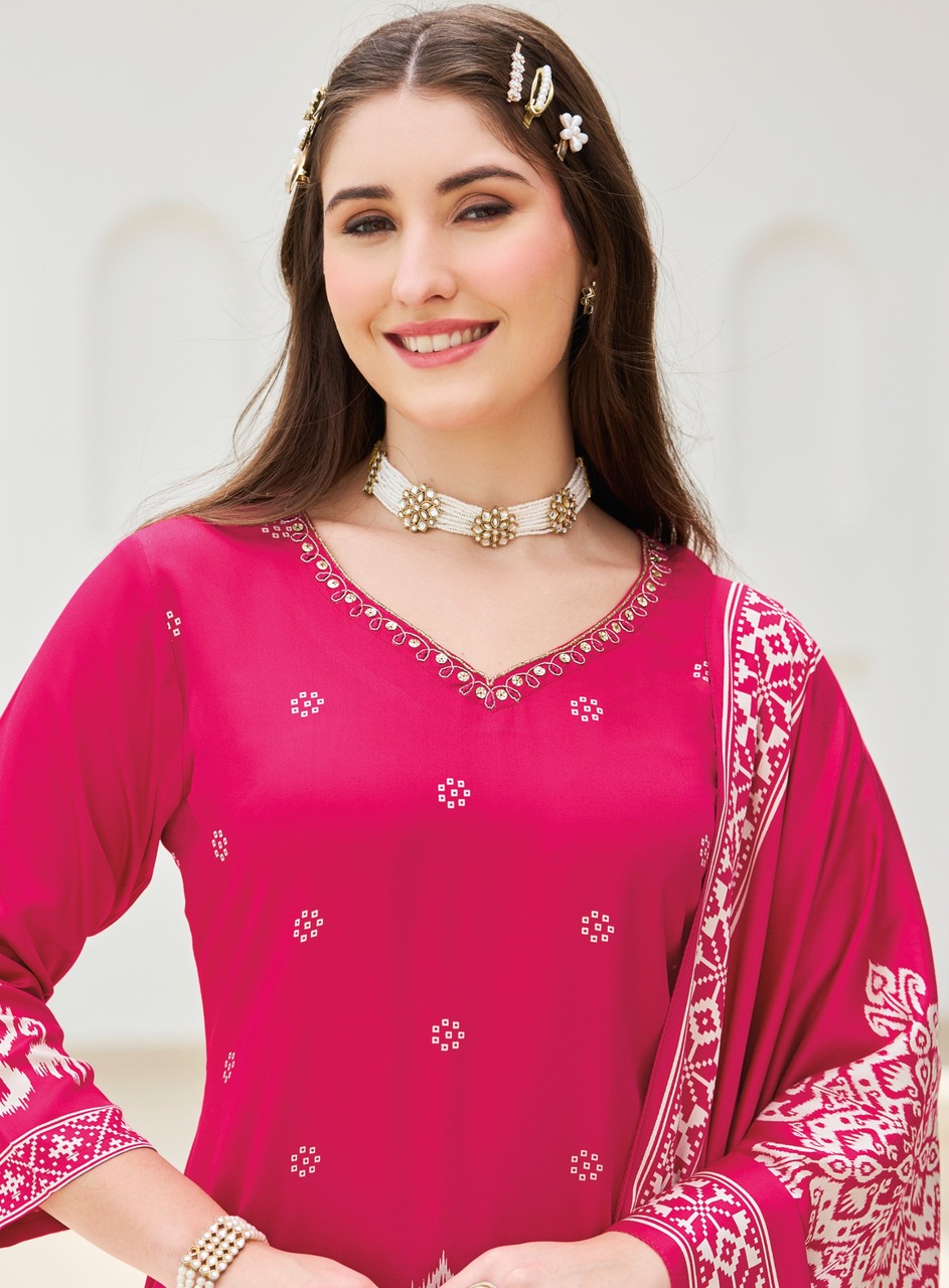 Radhika Lifestyle Sargam Kurti Palazzo Dupatta Set Catalog collection 7