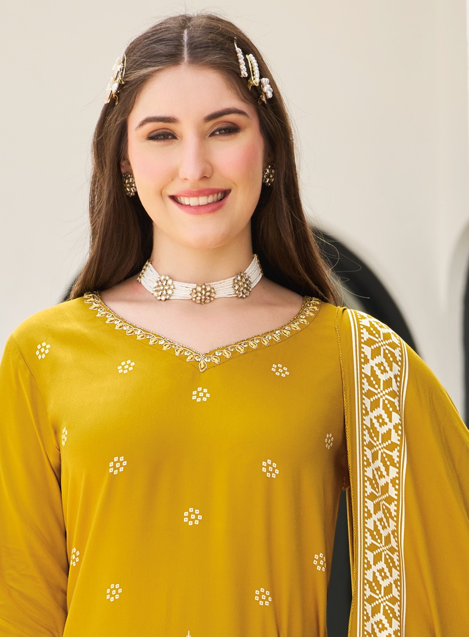 Radhika Lifestyle Sargam Kurti Palazzo Dupatta Set Catalog collection 10