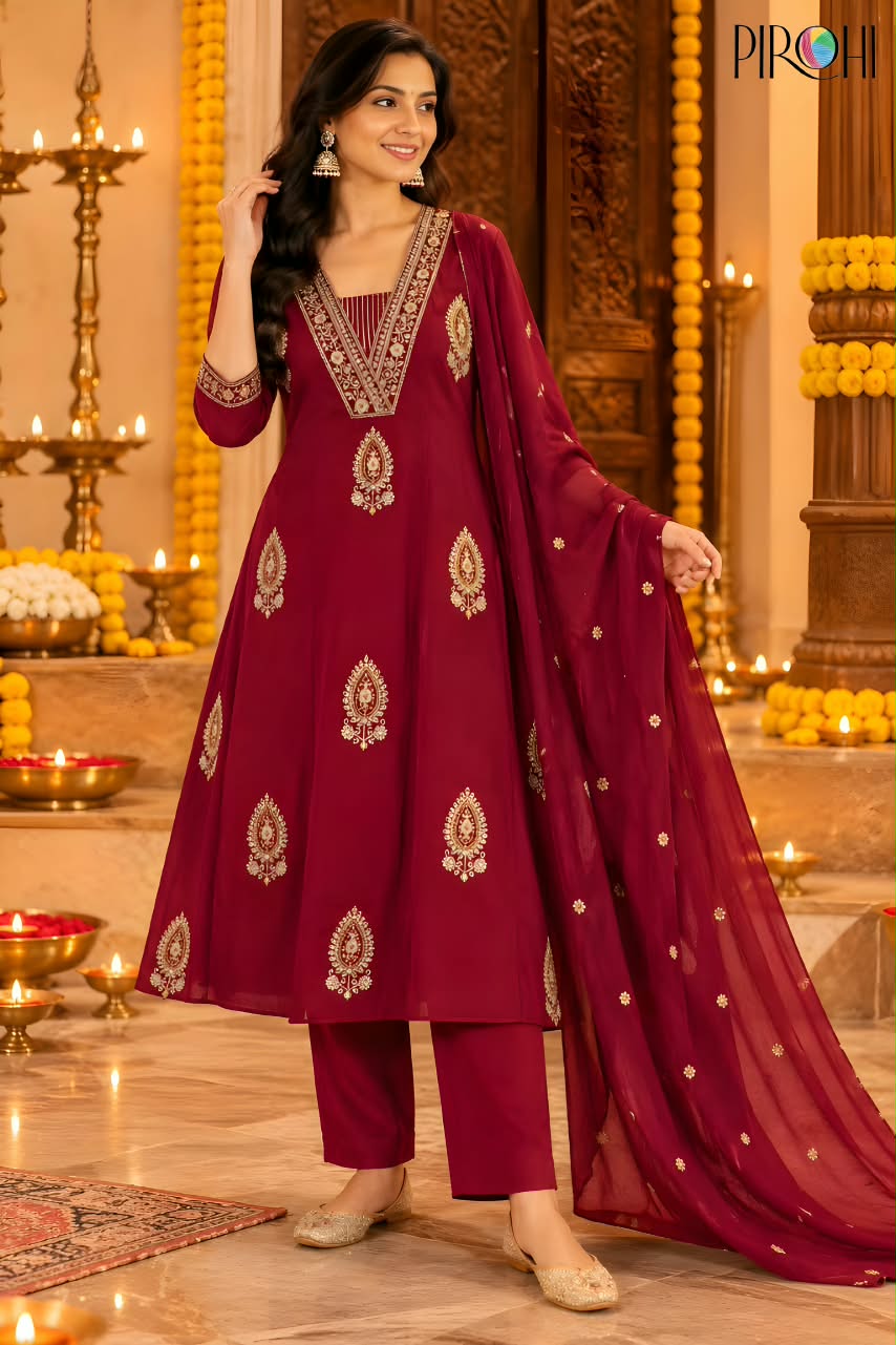Pirohi Malaika Embroidery Salwar Kameez Size Set collection 7