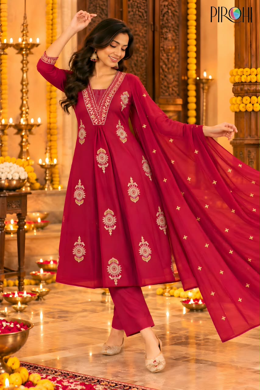 Pirohi Malaika Embroidery Salwar Kameez Size Set collection 5