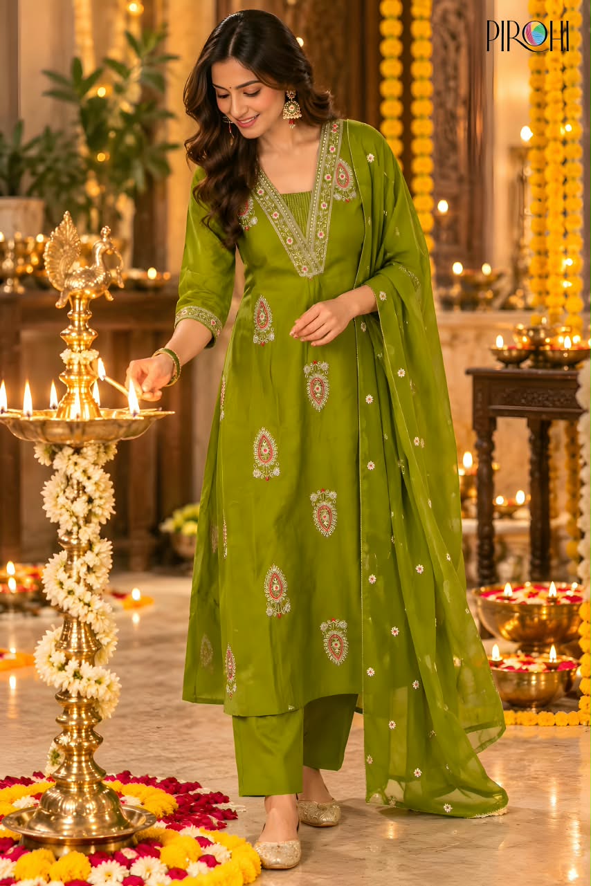 Pirohi Malaika Embroidery Salwar Kameez Size Set collection 1