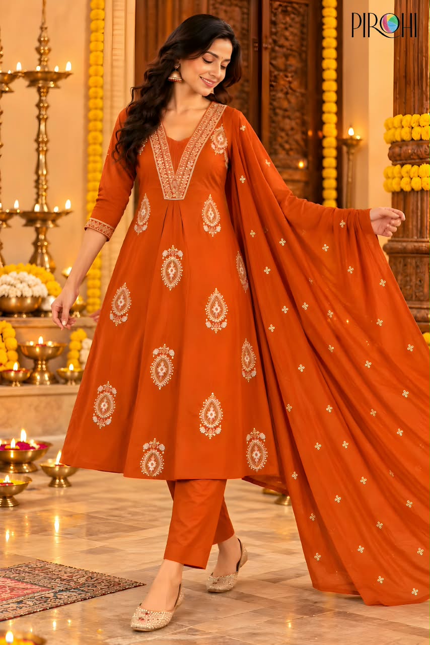Pirohi Malaika Embroidery Salwar Kameez Size Set collection 4