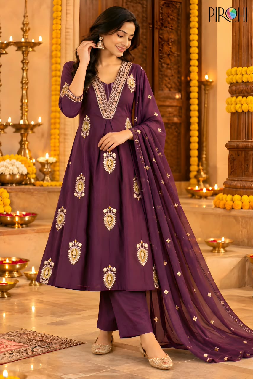 Pirohi Malaika Embroidery Salwar Kameez Size Set collection 8