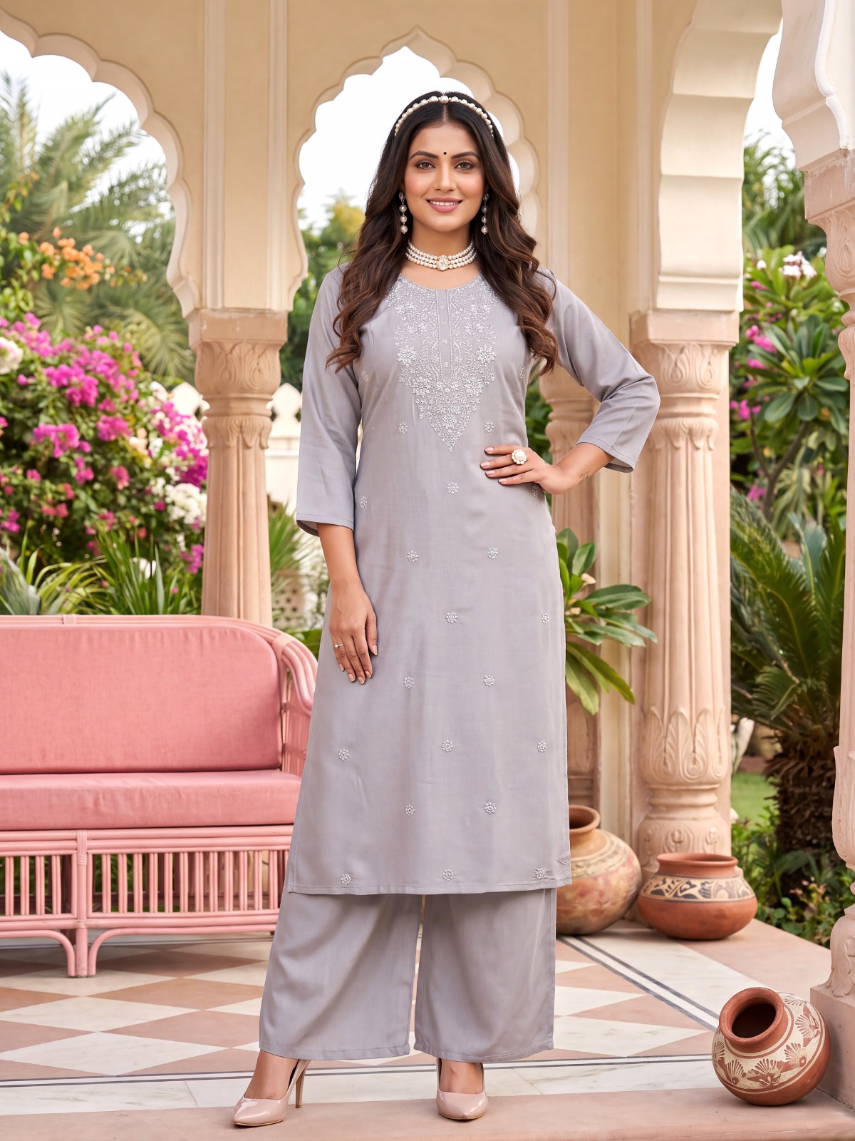 Aarvee Creation Lakhnavi Co Ord Set Size Set collection 3