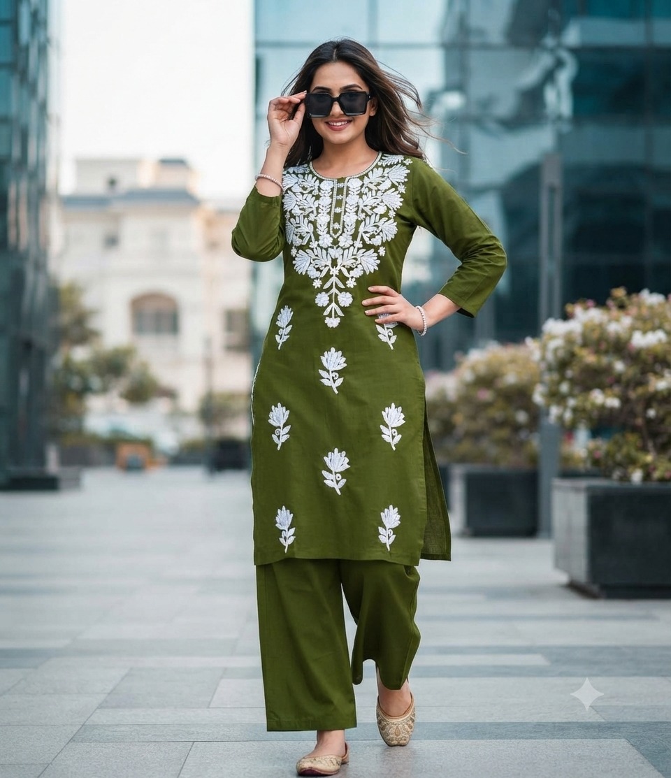 Aarvee Creation Lakhnavi Kurti Palazzo Set Size Set collection 2