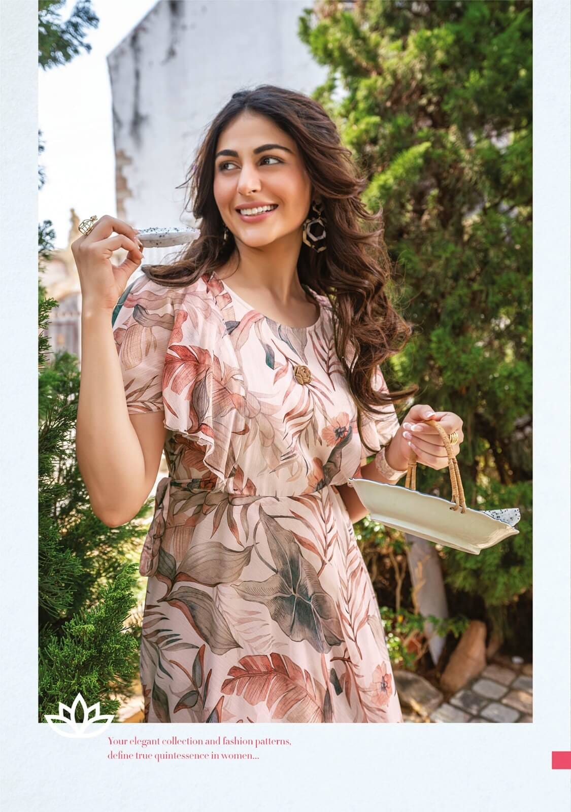 Anju Fabrics Coral Charm One Piece Dress Catalog collection 1