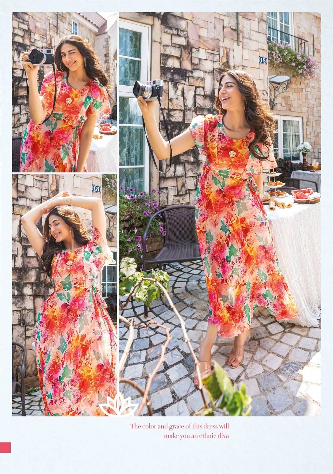 Anju Fabrics Coral Charm One Piece Dress Catalog collection 4